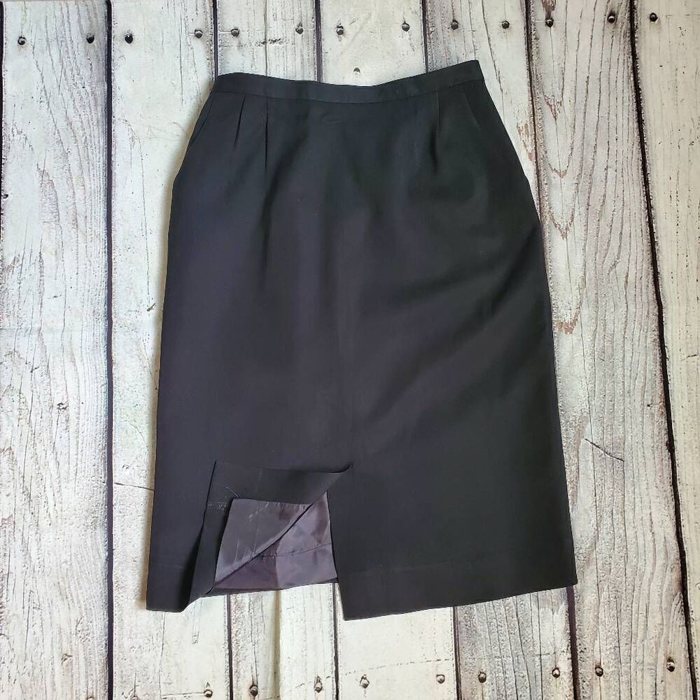 Vintage Paul Stanley Size 6 Black Pencil Skirt